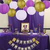 BEISHIDA 16 Pcs Purple Gold Paper Lanterns,Hanging Decorative Chinese Japanese