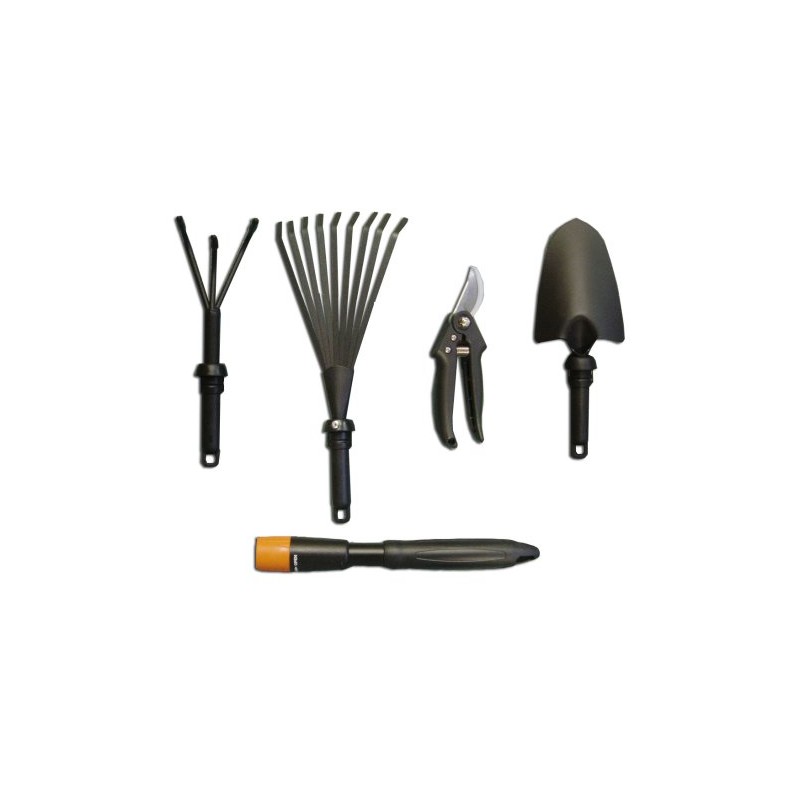 Sparehand 5-in-1 Garden Tool Set, Black/Orange