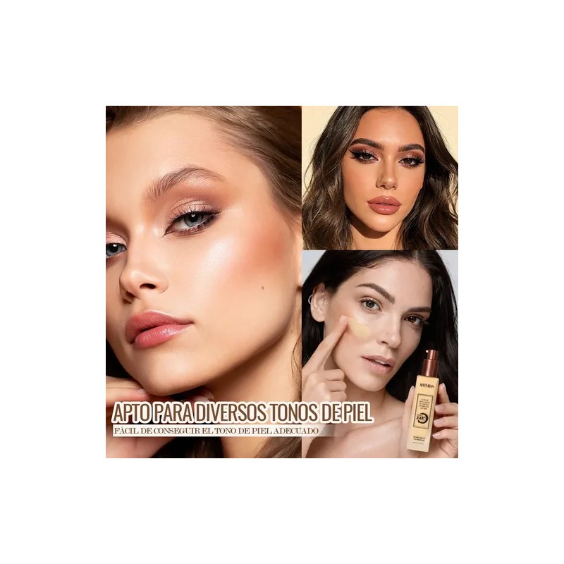 Artmiss Base De Maquillaje 24h Hidratante Suave Natural Tono Beige