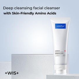 +WIS+ Deep Cleansing Facial Wash Cleanser with Skin-Friendly Amino Acids, Daily Mild Face Cleanser for Sensitive Skin, PH Balancing (3.5fl.oz/100g)