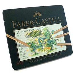 Pastelpotlood Faber-Castell Pitt metalen etui a 24 stuks