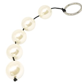 Praxia Beads, Pearl, Chalk, 5 Balls, Diameter 1.2 inches (3 cm), Lotion, Bells, Cloth, Cloth Bag with Logo