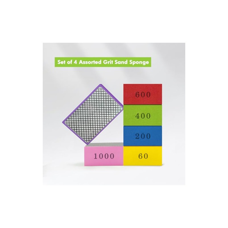 6 Pack Diamond Polishing Pads, Diamond Sanding Blocks for Tile