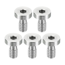PATIKIL 5pcs 6.35mm-20 Screw 16mm Length Camera Quick Release Screw Tripod Screws Stainless Steel Hex Slot Screws for DSLR Camera Rig Accessories Silver