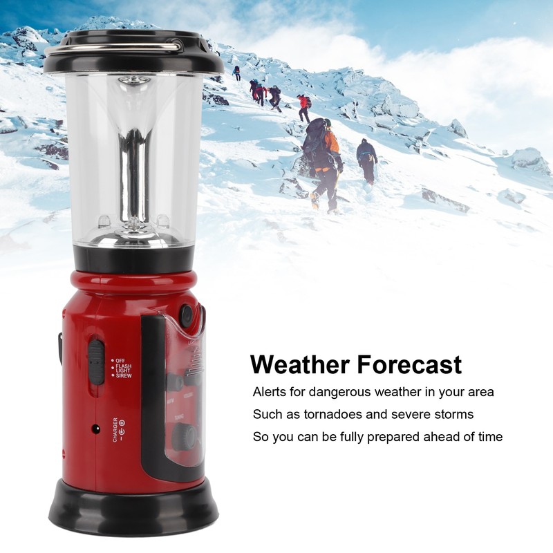 Radio Lantern Hand Crank USB Rechargeable Multi Functional AM FM
