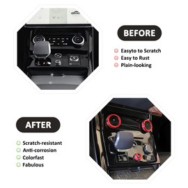 JONKOKO Aluminum Alloy for Land Rover Range Rover Sport/Vogue 2022-2023 Car Air Conditioner Volume Knob Cover Trim Car Accessories (Red)