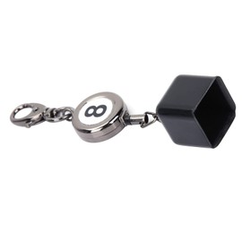 EIMSOAH Retractable Pool Chalk Holder, Snooker Pool Chalk Tip, with Key Ring, Billiards Pool Chalk Tip, Extendable Cord, for Billiards