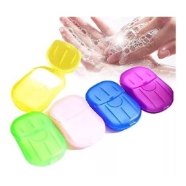 KFMX 24 Estuches Jabón En Laminas Viaje Estuche Bolsillo Manos