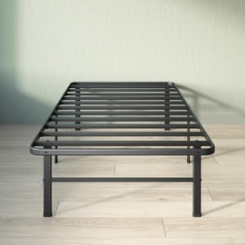 Zinus Rumi 14in Easy SmartBase® Mattress Foundation, Sturdy Metal Bed Frame, No Box Spring Needed, Eco Friendly Packaging, Twin