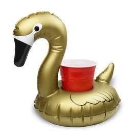 GoFloats DF-03-SWAN-GOLD Gold Swan Drink Float, 3 Pack