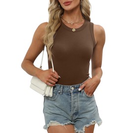 Womens Summer Tops Dressy Casual 3 Pack Crew Neck Workout Solid Color Shirts Black Beige Brown XL