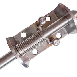 Spring-Loaded Door Latch, 12mm Solid 304 Stainless Steel Heavy-Duty Latch, Safety Bucket Bolt Latch Door Cabinet Hinge (Length: 141mm)