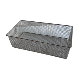 Quality Industries Parts Washing Basket, Stainless Steel, for Ultrasonic Cleaner, No Lid, No Handles, 305x152x89 (mm)