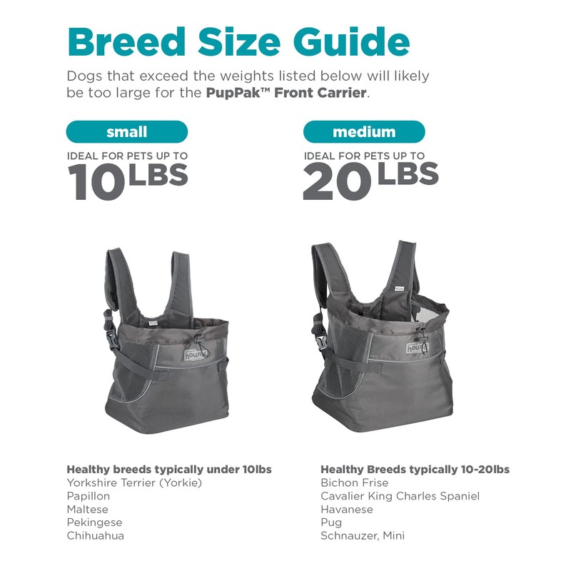 Outward Hound PupPak Dog Front Carrier, Medium, Grey – Hands-Free