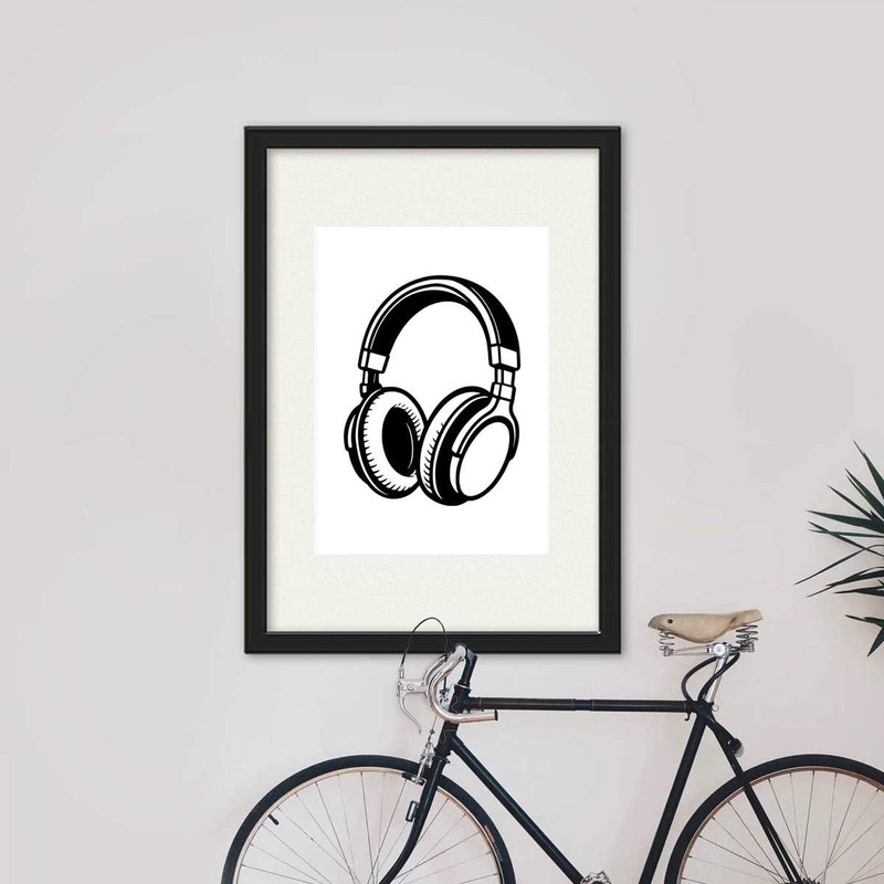 Azeeda A2 'Over-Ear Headphones' Wall Poster/Print (PP00329910)