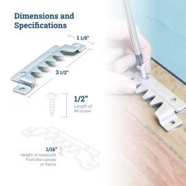 Super Heavy Duty Sawtooth Hanger - 10 Pack - Pallet Hanger - Heavy Sawtooth Picture Hangers with Screws Supports 250 lbs