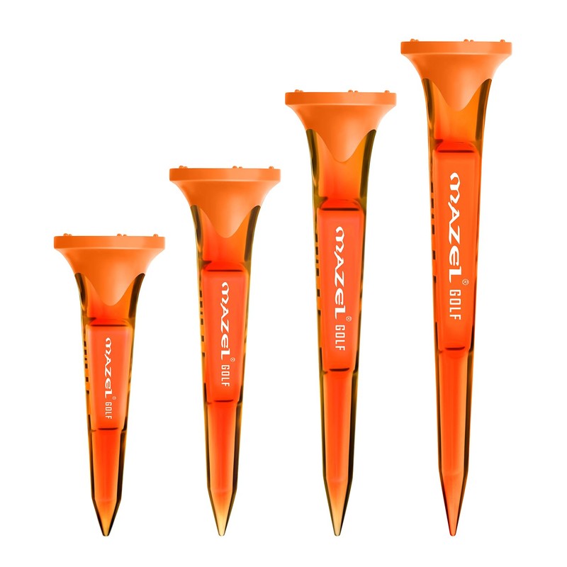 MAZEL Clear Plastic Golf Tees for Extra Distance and Heavy