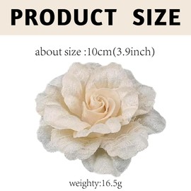 Brooch Pin for Women Flower Brooch, Flower Lapel Pins for Women for Wedding Banquet Party, Nylon, No Gemstone