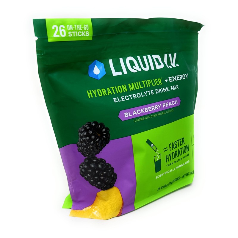 Liquid I.V. Hydration Multiplier + Energy Drink Mix, BlackBerry Peach