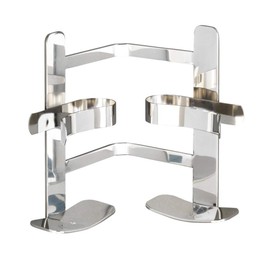 WENKO 22351100 Turbo-Loc corner shampoo shelf Duo Clippsy - fixing without drilling, Stainless steel, 20 x 18 x 13.5 cm, Shiny
