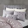 Sakura Blossom 3 Piece Cotton Sateen Printed Comforter Set Lilac