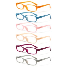 NORPERWIS 6 Pack Ladies Reading Glasses for Women Blue Light Blocking Spring Hinge Fashion Eyeglasses Readers for Women (Mix Color-1, 2.75)