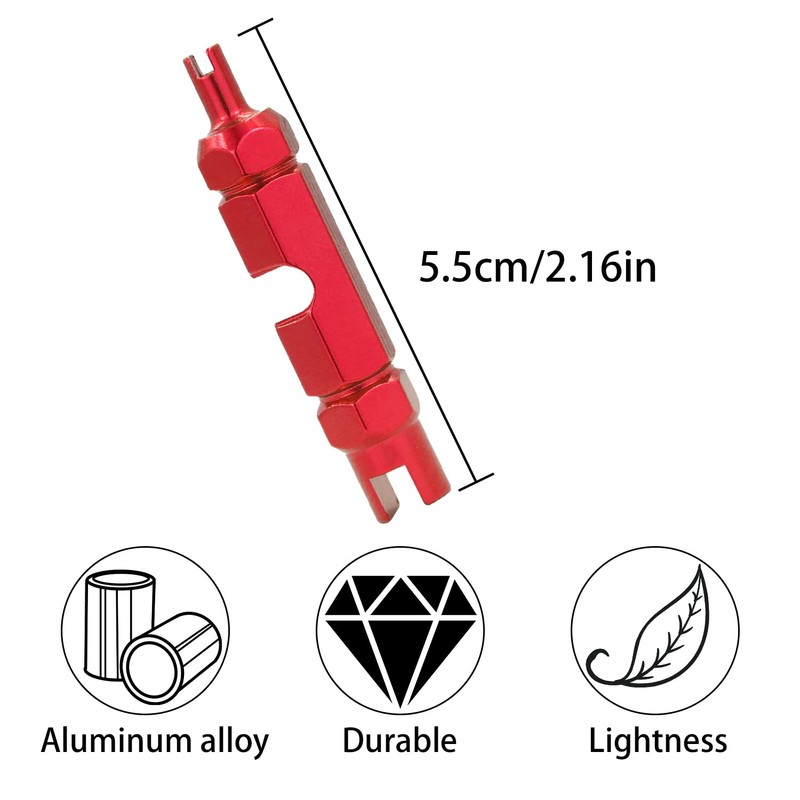TORMEN Bike Valve Core Remover Tool 3 in 1 Bike