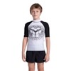 Arena Boys Unisex Jr Rash Vest S/S Graphic Top, White-Black,