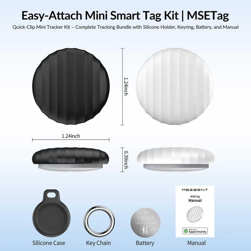 MSEBENT Tracker Tag - 2 Pack [Apple MFi Certified] Bluetooth