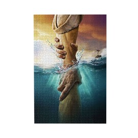 Jesus Give Me Your Hand 1000 Piece Jigsaw Puzzle Jigsaw Puzzles for Adults Children The Young Jigsaw Puzzles for Adult Puzzle Game 1000 Piece Toys Gift