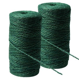656 Feet/200m Green String, Garden Twine Jute Rope Natural String Rope Hemp Rope Jute Valentine Gift Twine String for Gardening, Floristry, Bundling, DIY Crafts, Gift Wrapping(100m/Roll)
