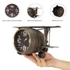 TenFuju Airplane Metal Tabletop Clock Industrial Home Decor Accents for