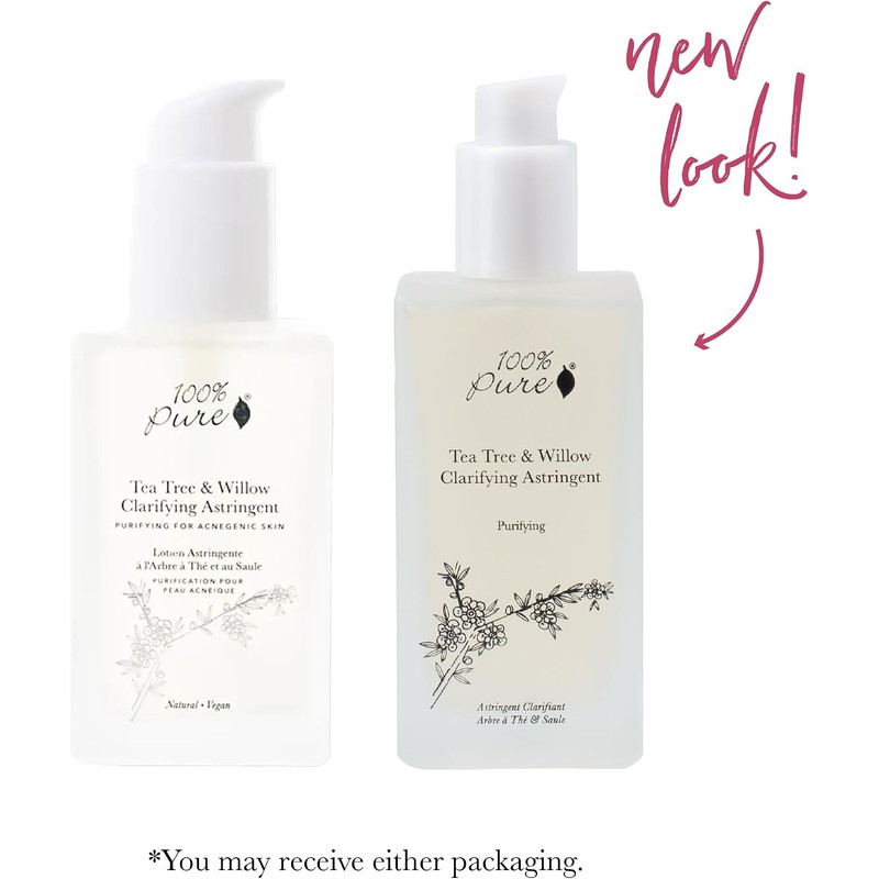 100% Pure Tea Tree & Willow Clarifying Astringent