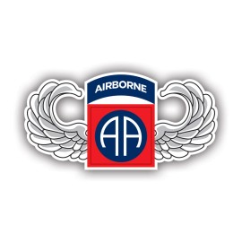 Darkside Ltd 82nd Airborne AA Wings Sticker Decal - Weatherproof - airborne infantry div - 2" x 1.01"