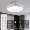 Ceiling Fans with Lights and Remote, 19.8 in Flush Mount
