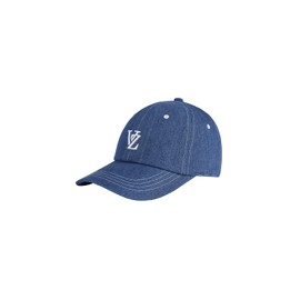 VARZAR 3D Monogram Stitch Over Fit Ball Cap Blue Denim