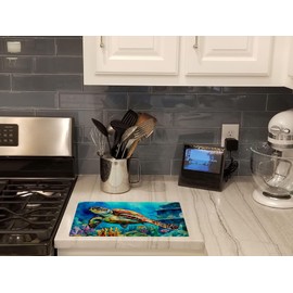 Caroline's Treasures DAC2805LCB Loggerhead Sea Turtle Glass Cutting Board Large Decorative Tempered Glass Kitchen Cutting and Serving Board Large Size Chopping Board