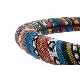 Mayco Bell 2016 Ethnischer Stil Grob Flachs Tuch Auto Lenkradhüllen Fahrzeug Lenkradabdeckung Anti-Rutsch Und Schweiß Absorption Auto Wrap Abdeckung (D)