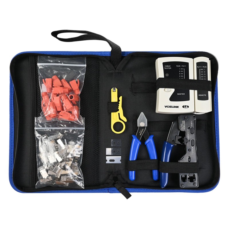VCELINK Network Tool Set, RJ45 Crimping Tool with 20 x