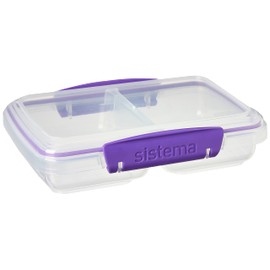 Sistema 61517 KLIP IT Accents Split Food Storage Container, 350 ml - Assorted Colour