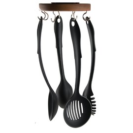 EZ Reach - Under Cabinet Utensil Holder (Maple - Stainless Hooks)