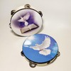 1 Pcs Tambourine Dove Bible Double Row Jingle Tambourine for