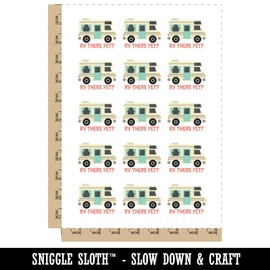 RV There Yet Camping Travel Temporary Tattoo Water Resistant Fake Body Art Set Collection - 15 2" Tattoos (1 Sheet)