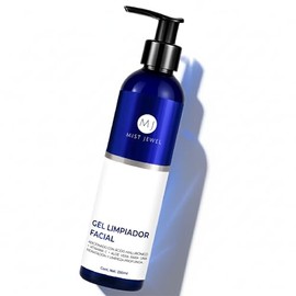 MIST JEWEL Gel limpiador facial hidratante con Ácido hialurónico  Vitamina C  Aloe vera  Ácido cítrico  Jabón dermolimpiador para la cara uso de dia  