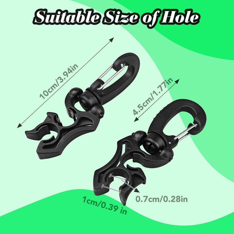 Dawitrly 3 Pieces Diving Hose Holder Clip Diving Double BCD