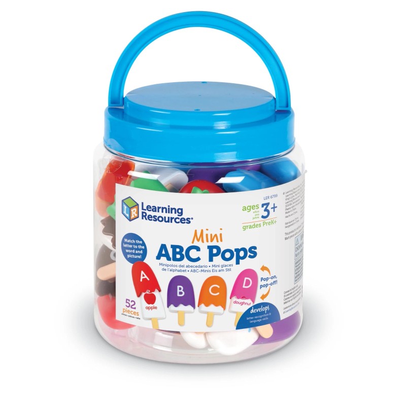 Learning Resources Mini ABC Pops Toddler Learning Toy Multi Color