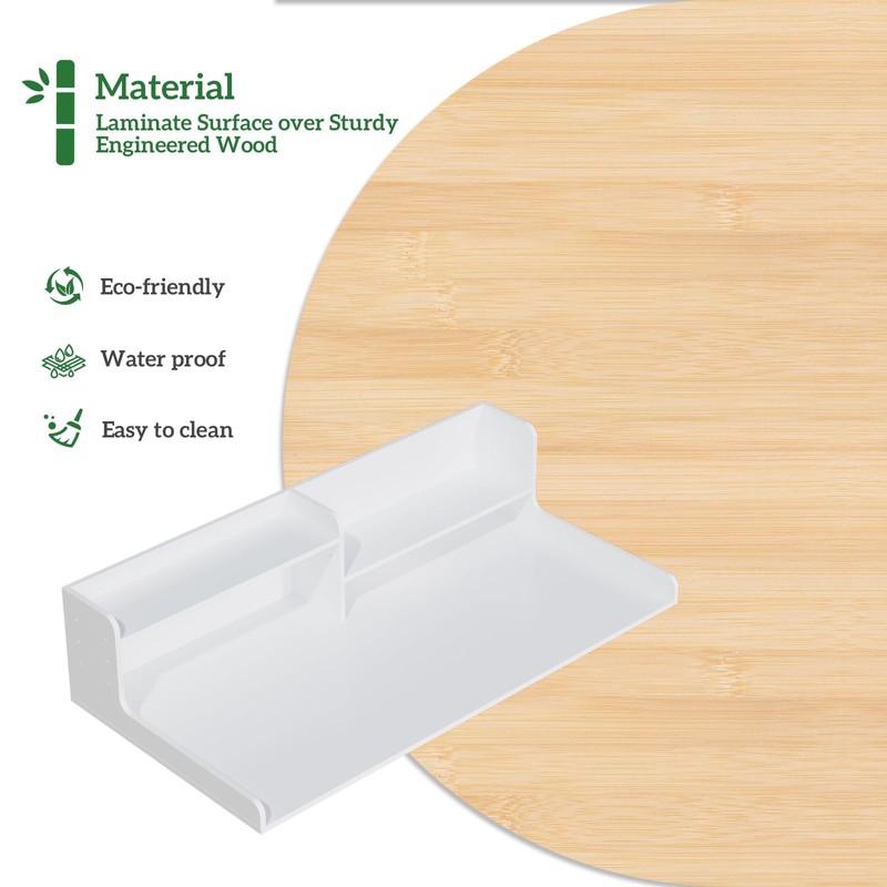 Wisuce 2-Tier Washer Dryer Countertop, 27.5" x 54" Bamboo Laundry