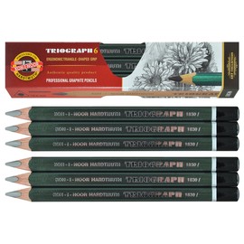 KOH-I-NOOR Trio Graph–6Thick Triangular Graphite Pencils. 18314B by Koh-I-Noor