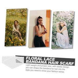 Vaguelly Floral Lace Bandana Hair Scarf Elastic Headband for Women Comfortable and Breathable Floral Headscarf Hair Accessory for Various Hairstyles and Outfits
