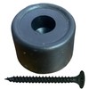 Citystores® 2 Pack 32mm Black Floor Wall Mounted Door Stopper